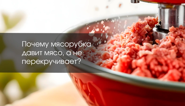 Почему мясорубка жует мясо, а не рубит?